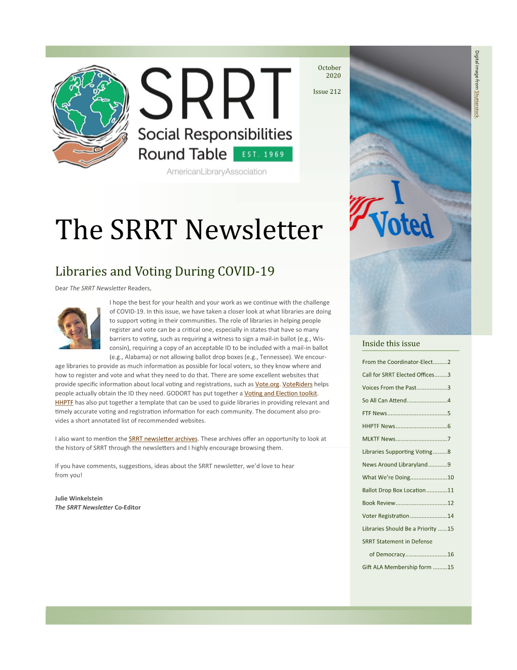 The SRRT Newsletter