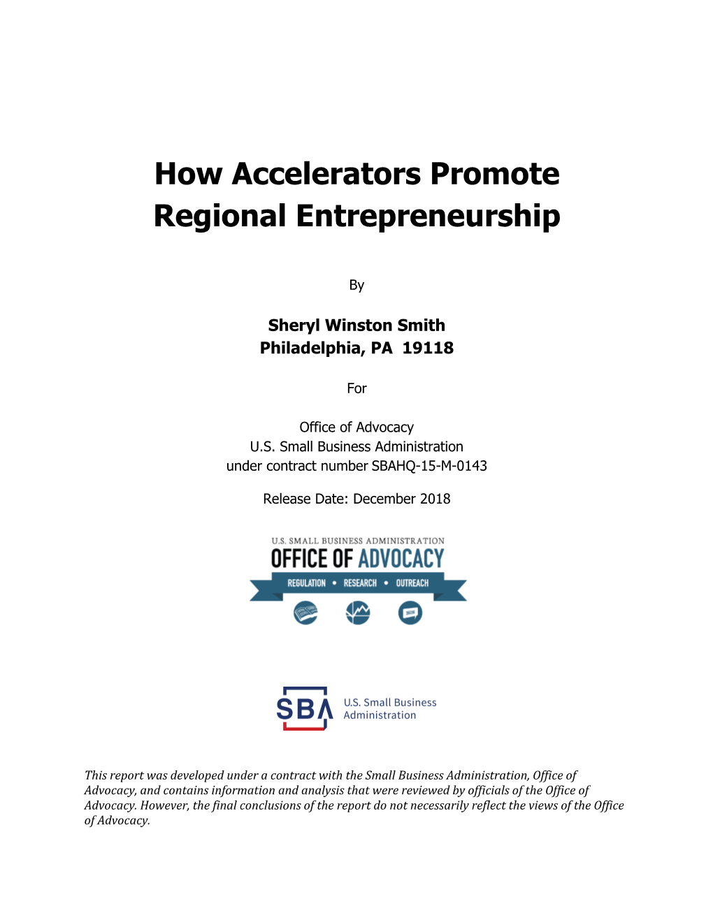 How Accelerators Promote Regional Entrepreneurship