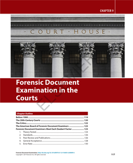 Forensic Document Examination in the Courts