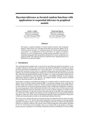 Bayesian Inference As Iterated Random Functions with Applications to Sequential Inference in Graphical Models