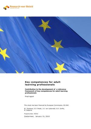 Key Competences for Adult Learning Professionals