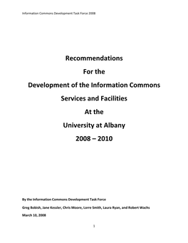 Info Commons Development Task Force