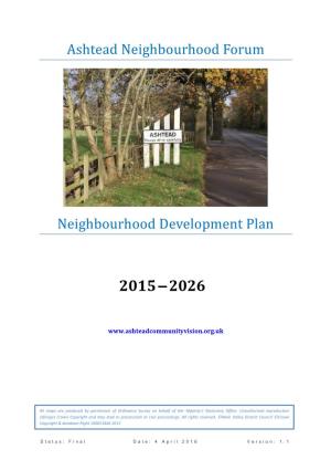 Ashtead Neighbourhood Forum Neighbourhood Development Plan