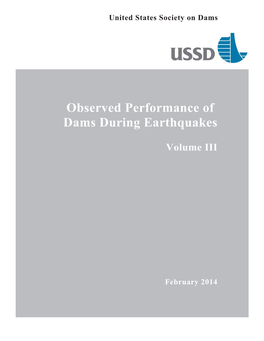 Observed Performance of Dams During Earthquakes Vol. 3