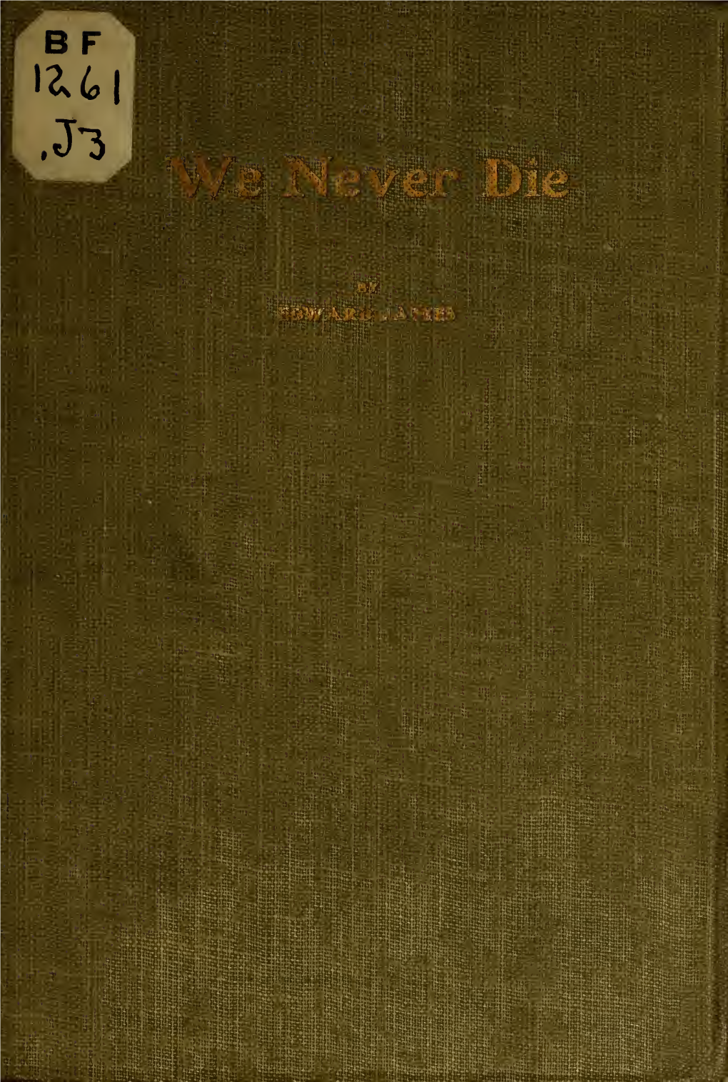 We Never Die; an Investigation Into the Future Life Of