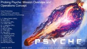 Probing Psyche: Mission Overview and Operations Concept