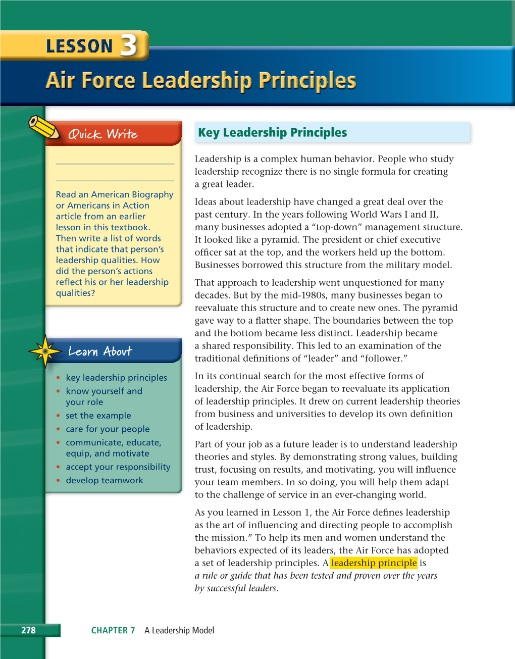 Air Force Leadership Principles