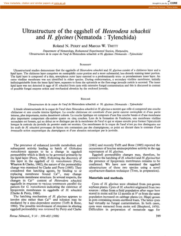 Ultrastructure of the Eggshell of Heterodera Schachtii and H