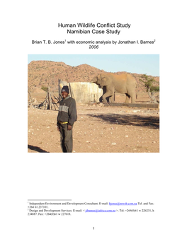 Human Wildlife Conflict Study Namibian Case Study