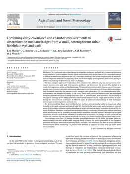 Combining Eddy-Covariance and Chamber Measurements to Determine the Methane Budget from a Small, Heterogeneous Urban Floodplain