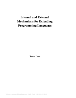 Internal and External Mechanisms for Extending Programming Languages