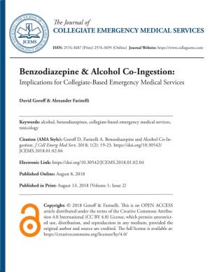 Benzodiazepine & Alcohol Co-Ingestion
