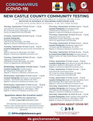 NCC Testing Sites