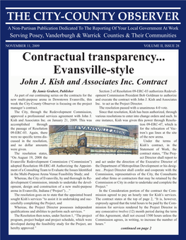 Contractual Transparency... Evansville-Style John J
