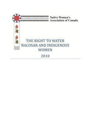 The Right to Water – NACOSAR and Indigenous Women