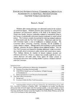 Enforcing International Commercial Mediation Agreements As Arbitral Awards Under the New York Convention