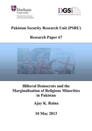 Pakistan Security Research Unit (PSRU) Research Paper 67 Illiberal
