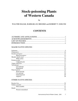 Stock-Poisoning Plants of Western Canada