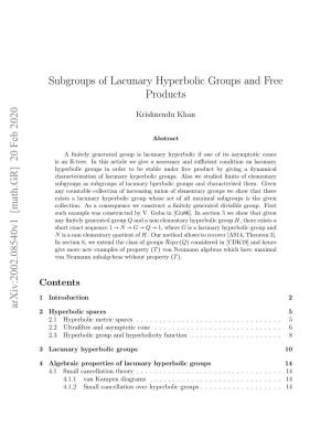 Subgroups of Lacunary Hyperbolic Groups and Free Products Arxiv