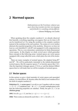 Normed Spaces