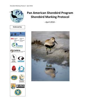 Pan-American Shorebird Program Shorebird Marking Protocol