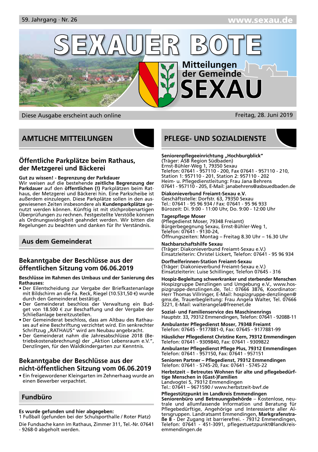 Sexauer Bote 2019-KW26