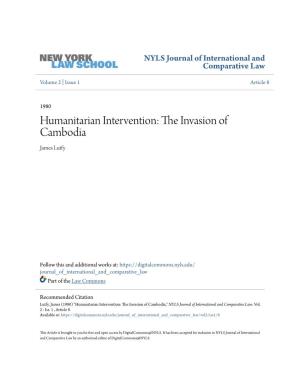Humanitarian Intervention: the Invasion of Cambodia