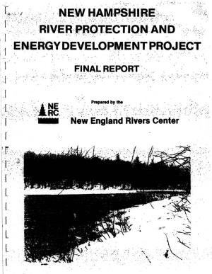 New Hampshire River Protection and Energy Development Project Final