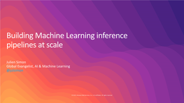 Building Machine Learning Inference Pipelines at Scale