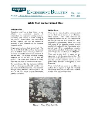 White Rust on Galvanized Steel Date: 8/09