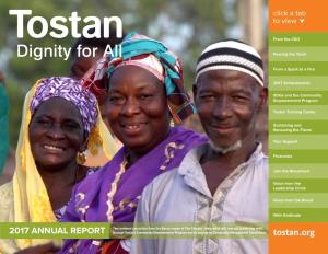 ANNUAL REPORT Through Tostan's Community Empowerment Program and by Serving on Community Management Committees