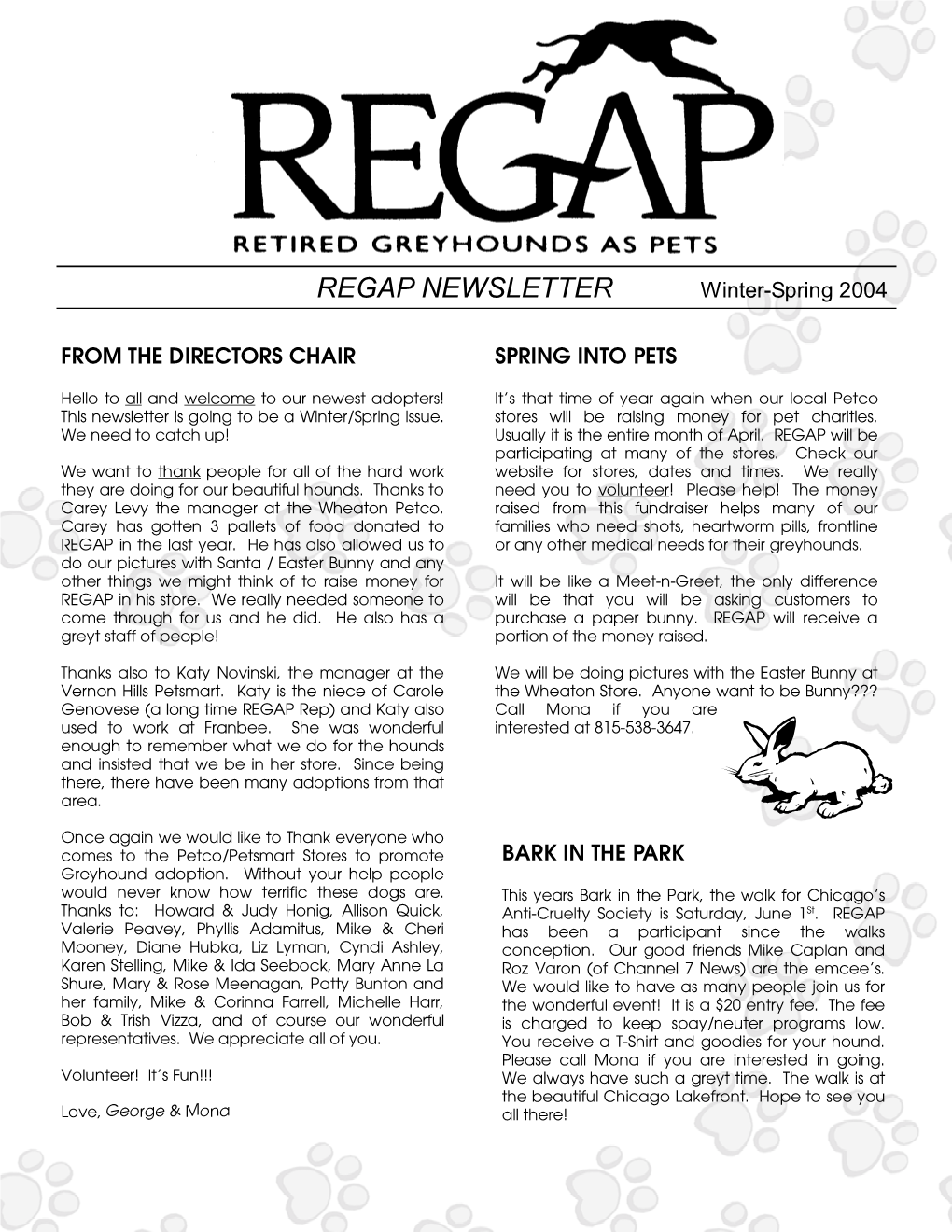 REGAP NEWSLETTER Winter-Spring 2004