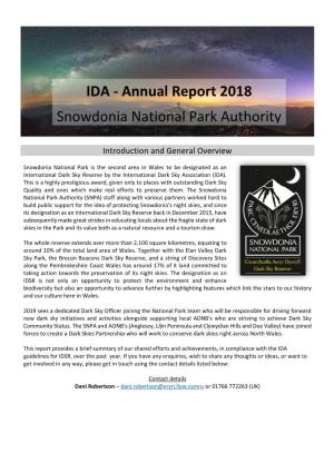 IDA - Annual Report 2018 Snowdonia National Park Authority