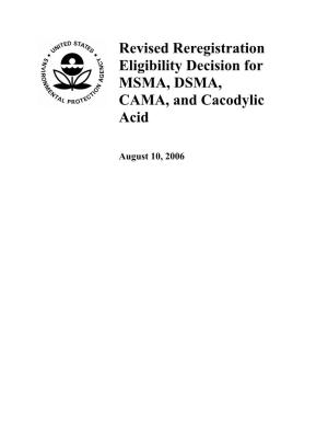 Revised Reregistration Eligibility Decision for MSMA, DSMA, CAMA