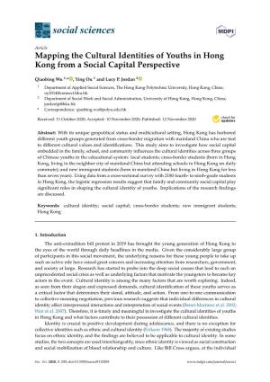Mapping the Cultural Identities of Youths in Hong Kong from a Social Capital Perspective