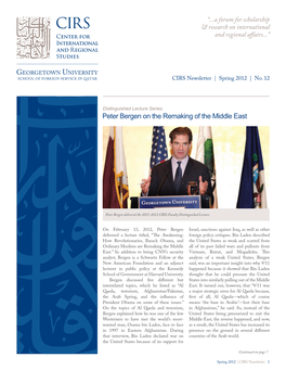 Peter Bergen on the Remaking of the Middle East