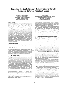 Exposing the Scaffolding of Digital Instruments with Hardware-Software Feedback Loops