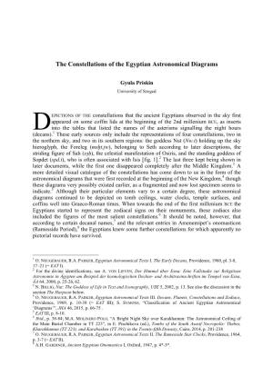 The Constellations of the Egyptian Astronomical Diagrams