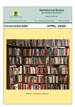Catalogue 229 APRIL 2020