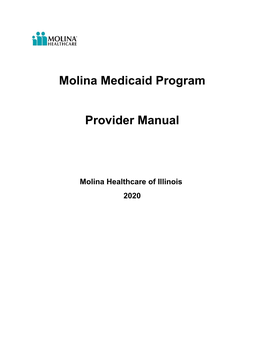 Medicaid Provider Manual