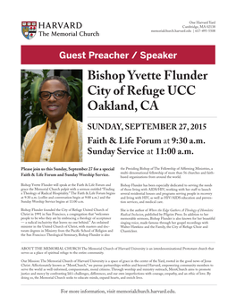 Bishop Yvette Flunder City of Refuge UCC Oakland, CA