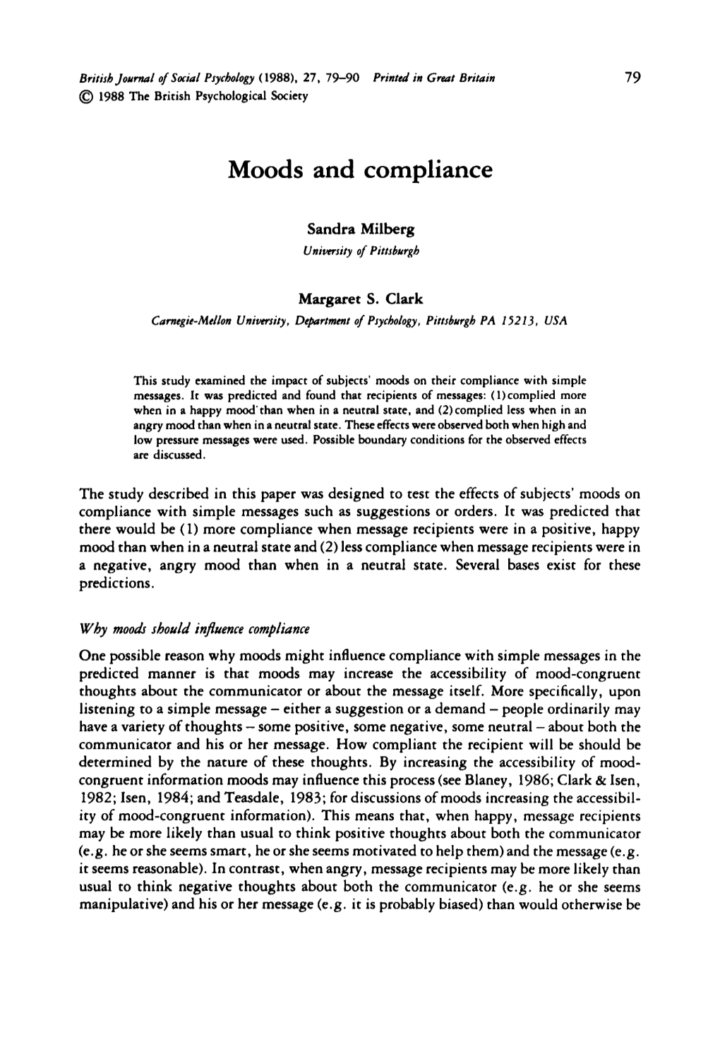 Moods and Compliance