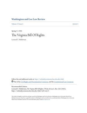 The Virginia Bill of Rights, 3 Wash