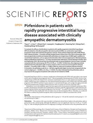 Pirfenidone in Patients with Rapidly Progressive Interstitial Lung Disease