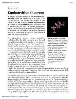 Equipartition Theorem - Wikipedia 1 of 32