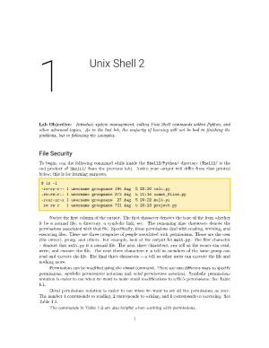 Unix Shell 2