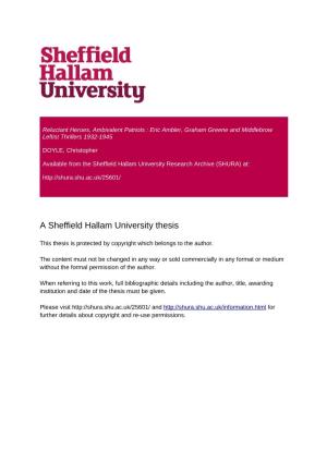 A Sheffield Hallam University Thesis