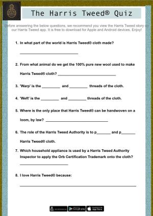 The Harris Tweed® Quiz