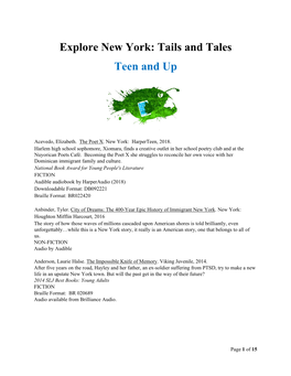 Explore New York: 2021 Teen Reading List