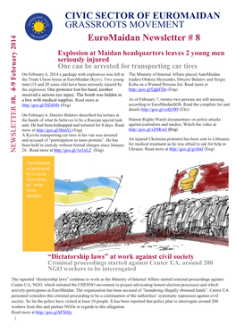 Euromaidan Newsletter No. 8